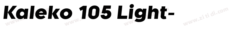 Kaleko 105 Light字体转换